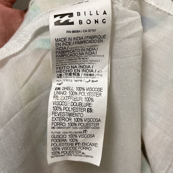 Billabong Floral Flutter Sleeve Midi Dress Good Condition - Picture 8 of 12